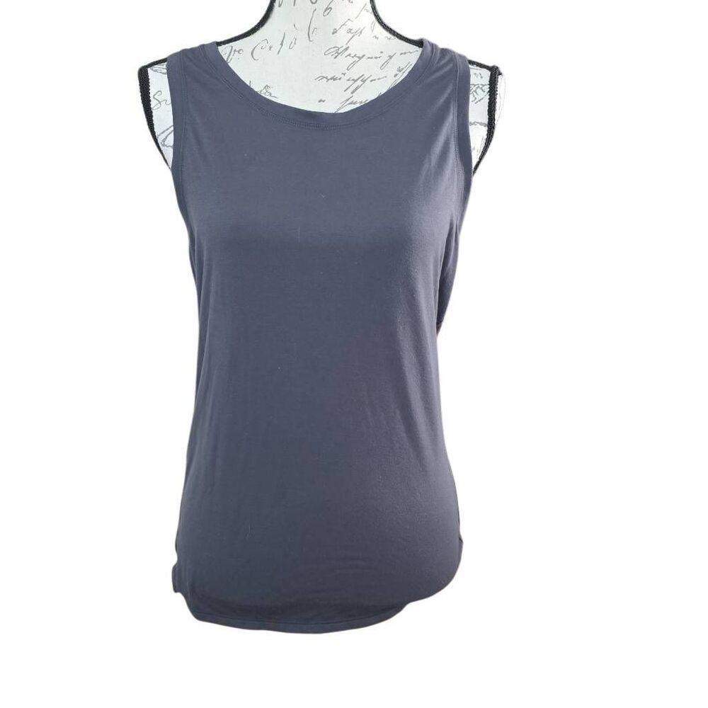 90 Degree by Reflex Women's Size Medium Gray Knot Back Athletic Tank